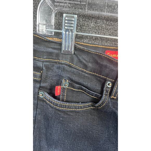 NYDJ Tummy Tuck Straight Jeans Cotton Womens Size 12 Black Denim Mid Rise - Picture 5 of 12